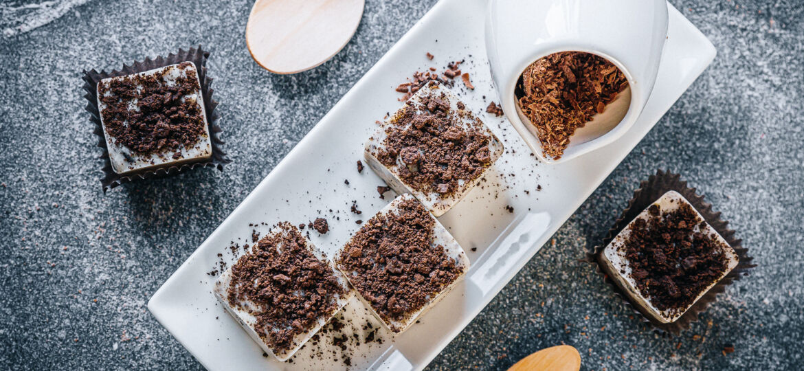 foto de cubos de chocolate