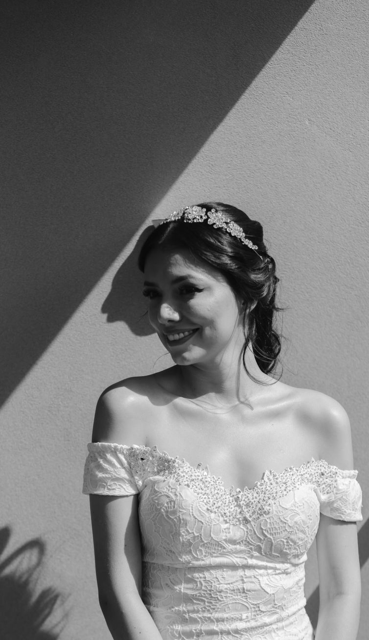 foto de boda a blanco y negro